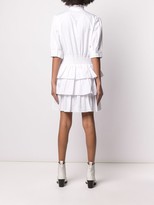 Thumbnail for your product : MICHAEL Michael Kors Flared Ruffled-Neck Shirt Dress