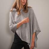 Thumbnail for your product : Black Light Grey and Ivory Knitted Cashmere Poncho