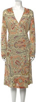 Paisley Print Midi Length Dress 