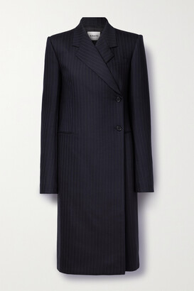 Louis Vuitton® Belted Pinstripe Topstitch Coat Grey. Size 40 in 2023