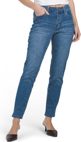 TJMAXX Mid Rise Slim Straight Jeans For Women, Spandex/Cotton/Polyester