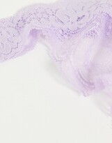 Thumbnail for your product : ASOS DESIGN 3 pack lace thong in green, lilac & blue
