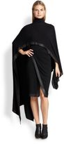 Thumbnail for your product : Donna Karan Asymmetrical Wool Jersey Cape