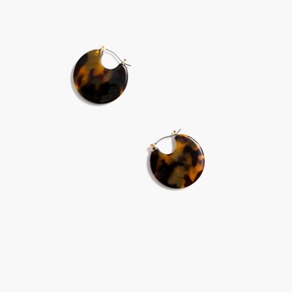 J.Crew Round disk tortoise earrings