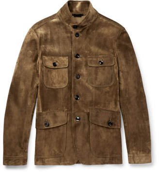 Tom Ford Icon Military Slim-fit Suede Field Jacket
