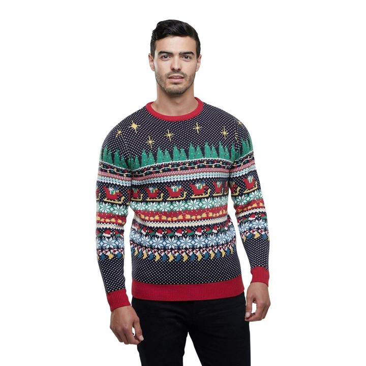 Seasons Greetings Mens Womens Fair Isle Christmas Jumper Luxury Designer Sweater 