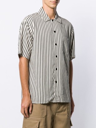 AMI Paris Striped Camp Collar Short-Sleeve Shirt