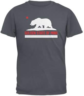 Tee's Plus California Republic Golden State Of Mind Charcoal Grey Adult T-Shirt
