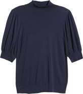 Thumbnail for your product : Halogen Mock Neck Puff Shoulder Sweater