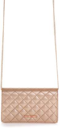 Love Moschino Copper Color Quilted Faux Leather Bag