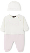 Thumbnail for your product : Versace Baby White & Pink Colorblocked Bodysuit Set