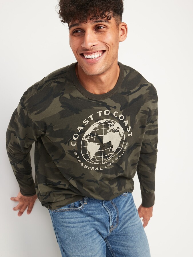Old Navy Vintage Camo Graphic Long-Sleeve T-Shirt for Men - ShopStyle