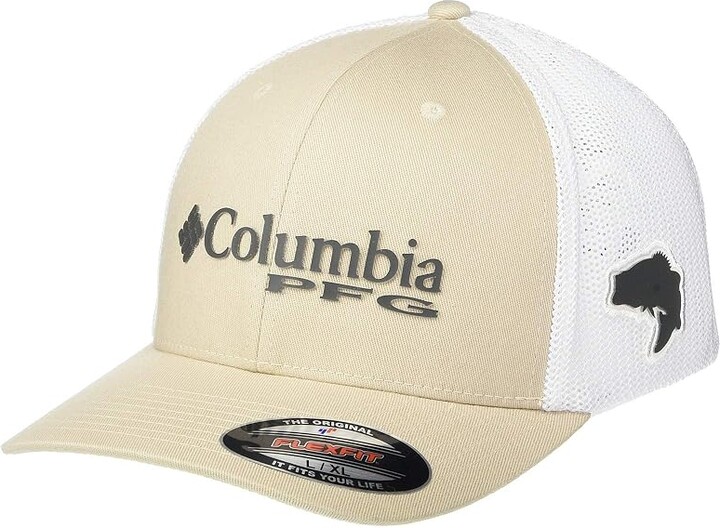 Columbia PFG Mesh Ballcap (Fossil/Grill/White/Bass) Caps