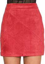Thumbnail for your product : Simplee Apparel Women's High Waist Faux Suede Mini Short Bodycon Sexy Ponte Skirt
