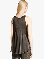 Thumbnail for your product : Halston Embellished Silk Top Charcoal