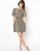 Thumbnail for your product : Baum und Pferdgarten Hadassa Skater Dress in Leopard Print