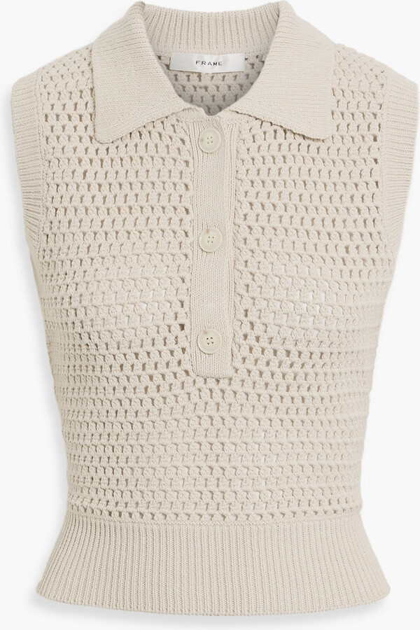 The Polo crocheted cotton vest