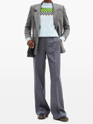 LA FETICHE Malik High-rise Striped Wool Trousers - Grey