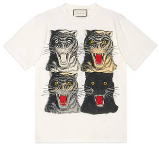Gucci Leopard print cotton T-shirt