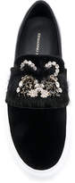 Thumbnail for your product : Ermanno Scervino stone embellished slip-on sneakers