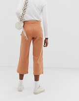 Thumbnail for your product : Weekday organic cotton denim wide leg jeans in tangerine co ord