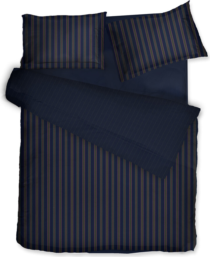 Decoflux Home Blue Sateen Bed Linen Set Etno Baltic Uk Double Us Full