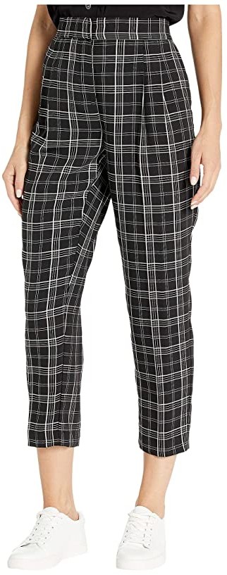 plaid casual pants womens