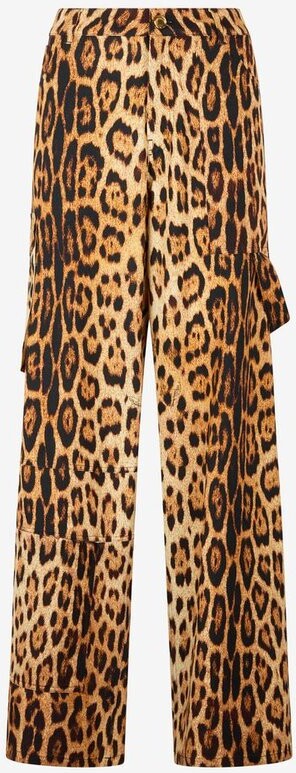 Roberto Cavalli Jaguar Print Cargo Pants