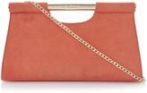 Thumbnail for your product : Dune ENVIE - CORAL Frame Handle Suede Clutch Bag