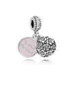 Thumbnail for your product : Pandora Sweet mother pink enamel silver dangle charm
