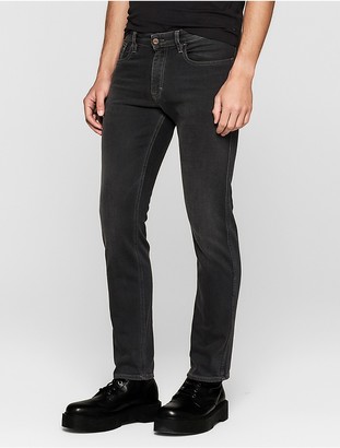 Calvin Klein Straight Leg Faded Black Jeans