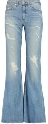 Rag & Bone Beach Mid-Rise Distressed Flared Jeans