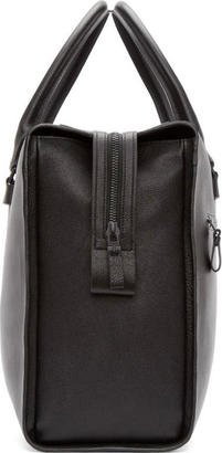 Lanvin Black Grained Leather Duffle Bag