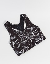 Thumbnail for your product : ASOS 4505 sports bra with marble print