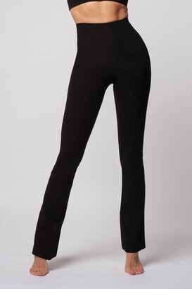 Black Fitted Bootcut Trousers