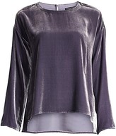 Thumbnail for your product : Eileen Fisher Drape Velvet Silk Top