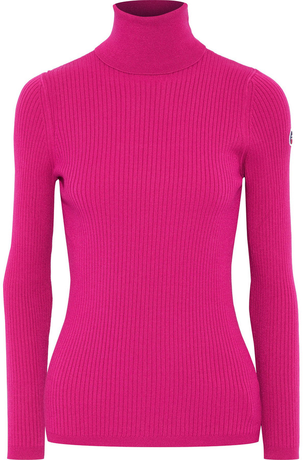 Fusalp Appliqued Ribbed-knit Turtleneck Sweater - ShopStyle