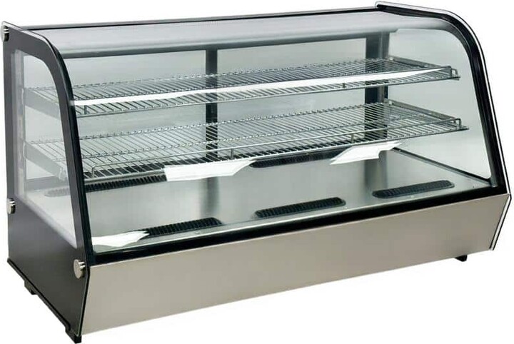 Elite Kitchen Supply 40 in. 7.1 cu. ft. NSF Refrigerated Bakery Display Case Countertop EW200R Black