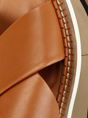 Clergerie Freedom Leather Flatform Slingback Sandals