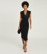 Thumbnail for your product : Reiss Cecile - Tuxedo Sleeveless Midi Dress in Black