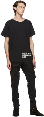 Greg Lauren Black Paul & Shark Edition Basic T-Shirt