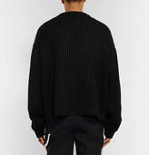 Thumbnail for your product : Calvin Klein Jaws Distressed Intarsia-Knit Sweater