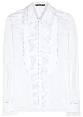 Dolce & Gabbana Ruffled cotton shirt