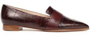 Alexandre Birman Glossed-Leather Slippers