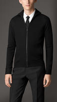 Thumbnail for your product : Burberry Zip Front Merino Wool Cardigan
