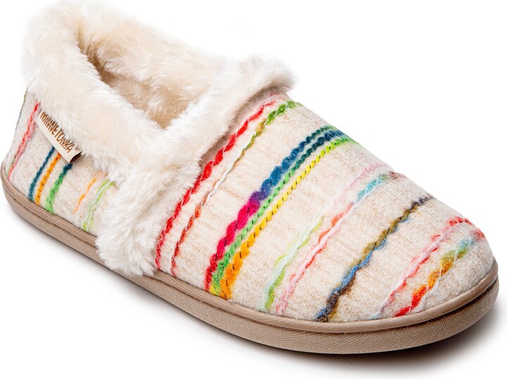 Minnetonka Cerise Faux Fur Scuff Slipper ShopStyle