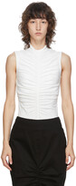 Thumbnail for your product : Edit SSENSE Exclusive White Sleeveless Ruch Front T-Shirt