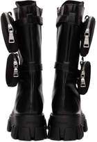 Thumbnail for your product : Prada Black Pocket Military Boots