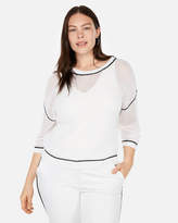 Thumbnail for your product : Express Contrast Stitch Pullover Sweater