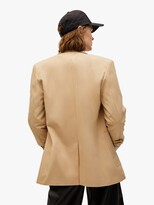 Thumbnail for your product : MANGO Cotton Blend Structured Blazer, Light Beige